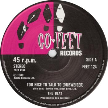 Beat, The - Too Nice To Talk To (Dubweiser) / Psychedelic Rockers (Dubweiser) - 12"