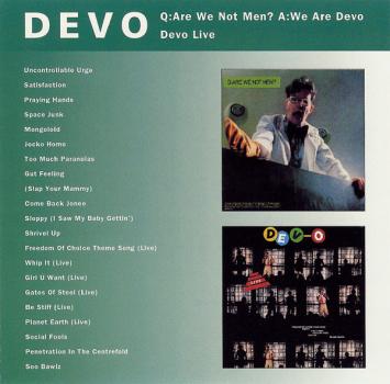 Devo - Q:Are We Not Men ? A:We Are Devo / Devo Live - CD