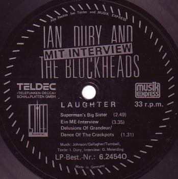 Dury, Ian & The Blockheads - Laughter - 7"