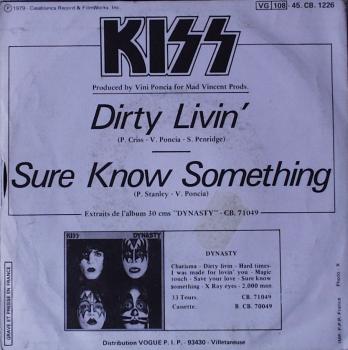 Kiss - Dirty Livin' / Sure Know Something - 7"