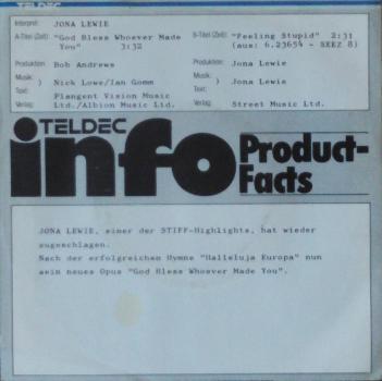 Lewie, Jona - God Bless Whoever Made You / Feeling Stupid - 7"