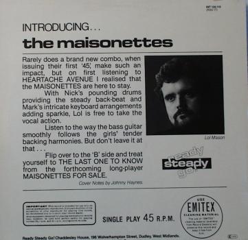 Maisonettes, The - Heartache Avenue / The Last One.. / Nightmares - 12"