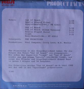 Primitives, The - Out Of Reach / Really Stupid - 7"