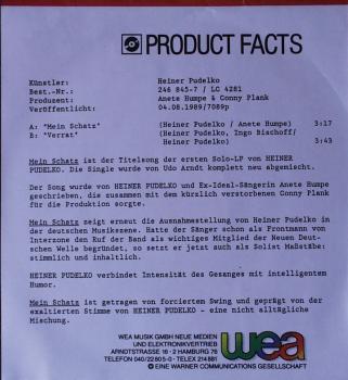 Pudelko - Mein Schatz / Verrat - 7"