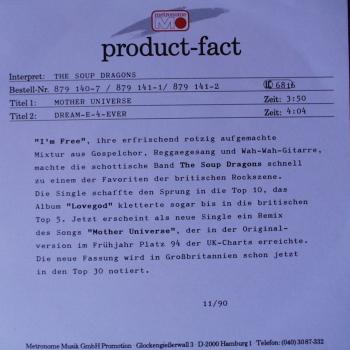 Soup Dragons, The - Mothers Universe / Dream-E-4-Ever - 7"