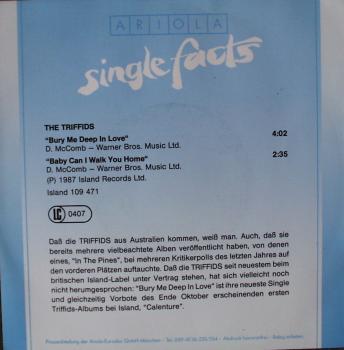 Triffids, The - Bury Me Deep In Love / Baby Can I Walk You Home - 7"