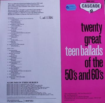 Various Artists - 20 Great Teen Ballads Of The 50's And 60's - LP