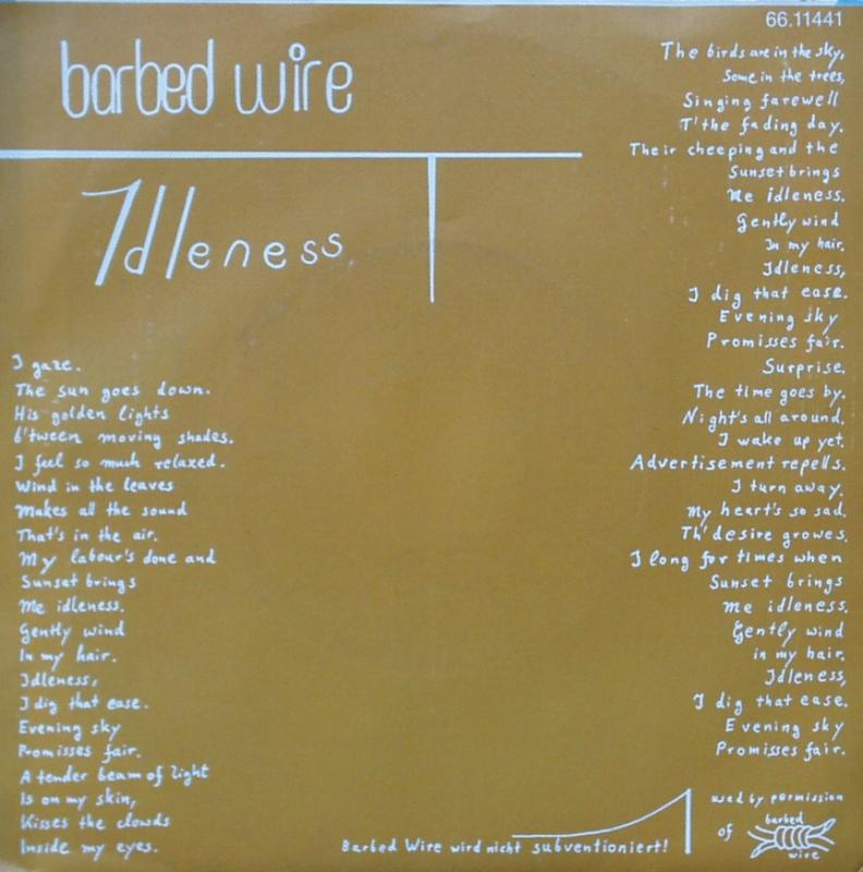 Barbed Wire - Surprise / Idleness - 7"