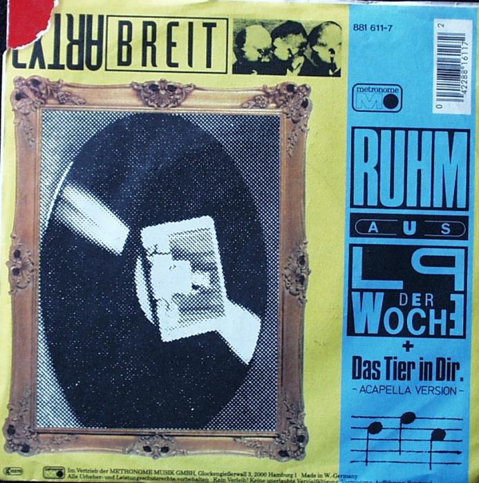 Extrabreit - Ruhm / Das Tier In Dir ( Acapella Version) - 7"