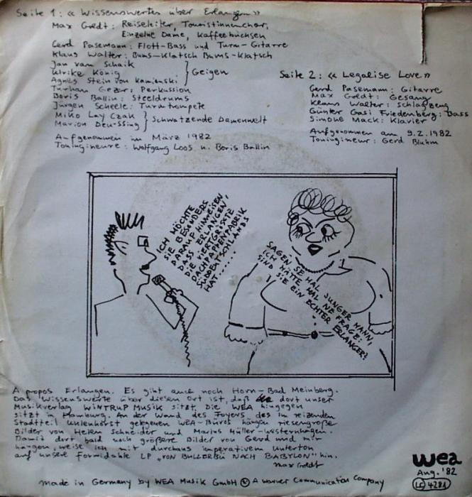 Foyer Des Arts - Wissenswertes Über Erlangen / Legalise Love - 7"