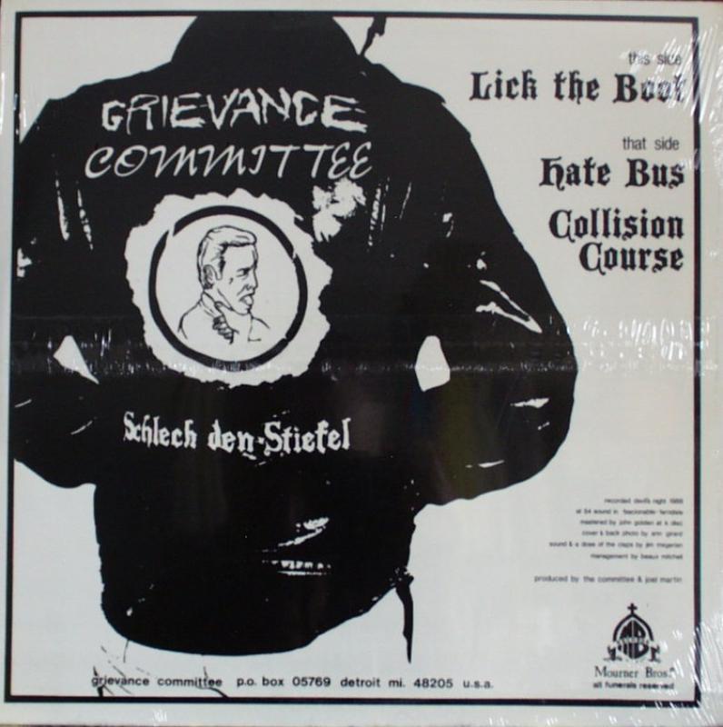 Grievance Committee - Lick The Boot / Hate Bus / Collision Course - 12"