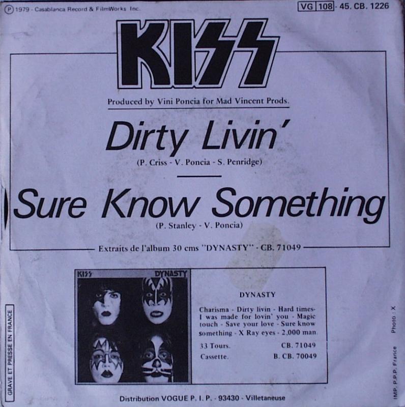 Kiss - Dirty Livin' / Sure Know Something - 7"