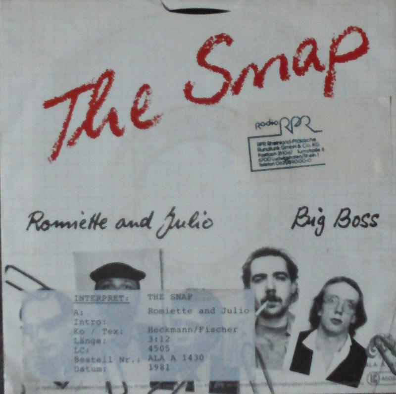 Snäp : Snap, The - Romiette And Julio / Big Boss - 7"