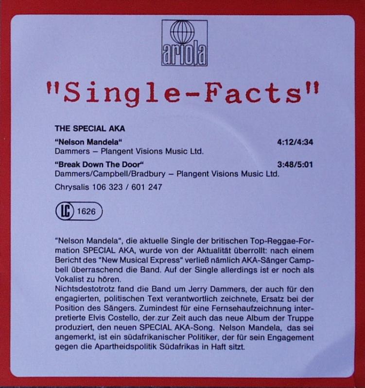 Special AKA, The - Nelson Mandela / Break Down The Door - 7"