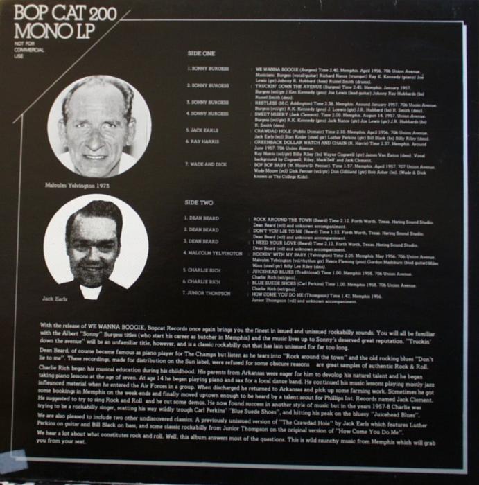 Various Artists - We Wanna Boogie - Original Memphis Rockabilly - LP