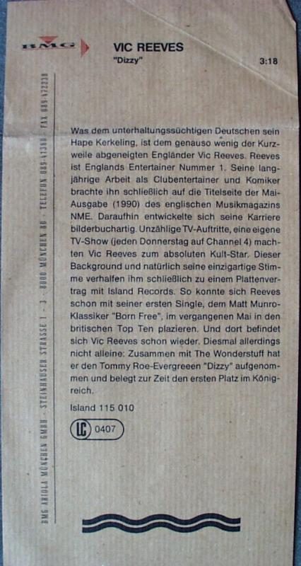 Wonder Stuff, The & Vic Reeves - Dizzy / Oh ! Mr...Hairdresser  - 7"